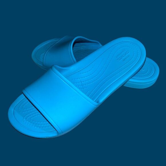 Electric Blue CROCS Sloan Flip Flop Slides Sandals Size W 9 - Picture 1 of 7